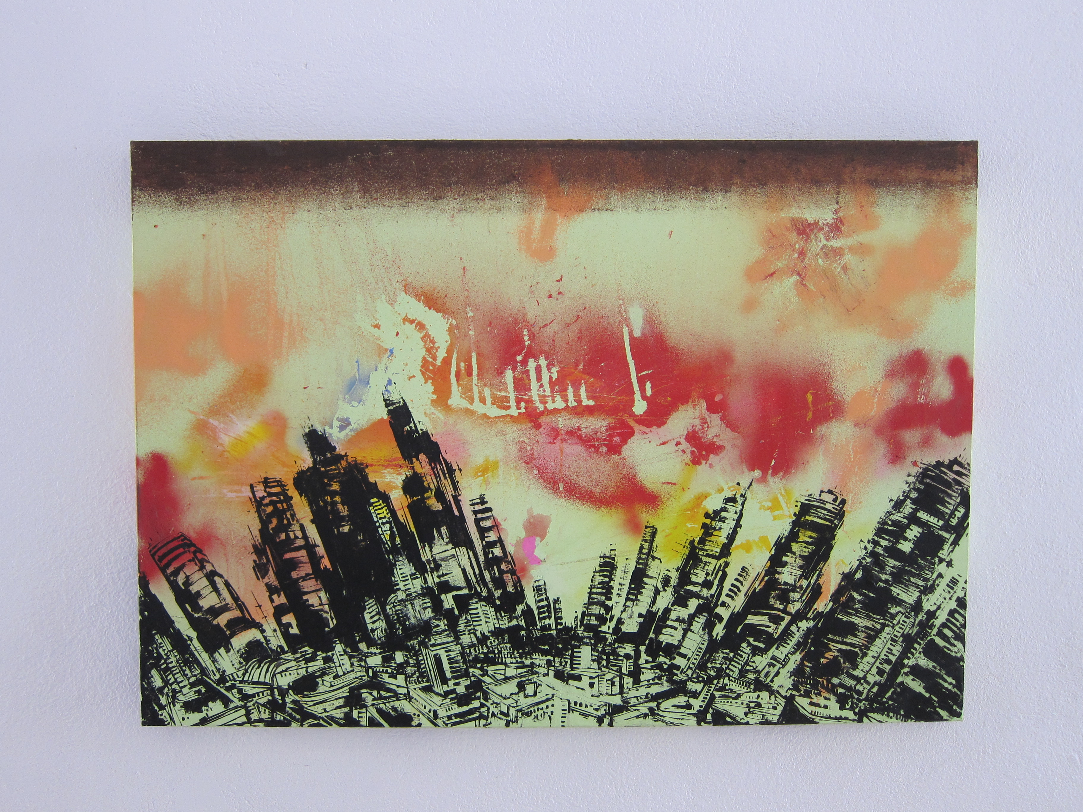 landscape n.59, 70x100 cm, tecnica mista su tela, 2015